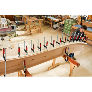 Bessey TGK4.540+2K Clamp, woodworking, F-style, 2K handle, replaceable pads, 4.5 In. x 40 In., 1540 lb