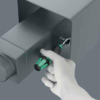 Wera 8011 Zyklop Mini 4 Bit Ratchet, 1/4" x 50 mm