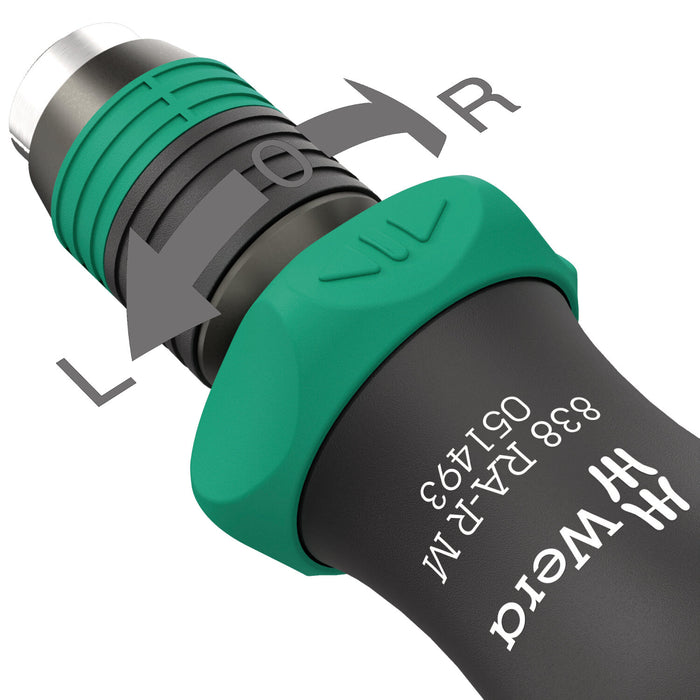 Wera 838 RA-R M Bitholding screwdriver with ratchet functionality, 1/4"