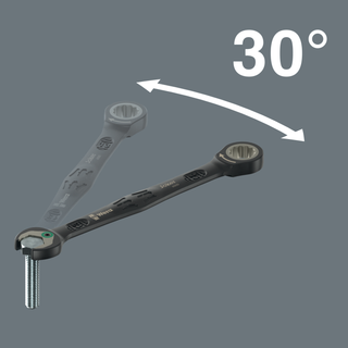 Wera 6000 Joker Black Edition 11 Set 1 Ratcheting Combination Wrenches Set, 11 Pc.