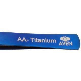 Aven Tools 18013TTB Titanium Blue Tweezers, Pattern AA