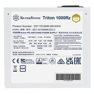 SilverStone TR1000R-GM-WWW Triton 1000Rz Cybernetics Gold Fully Modular ATX Power Supply