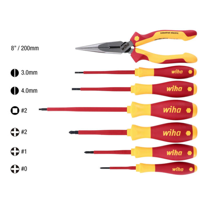 Wiha 32086 Insulated Screwdrivers and Pliers Set 7-Piece