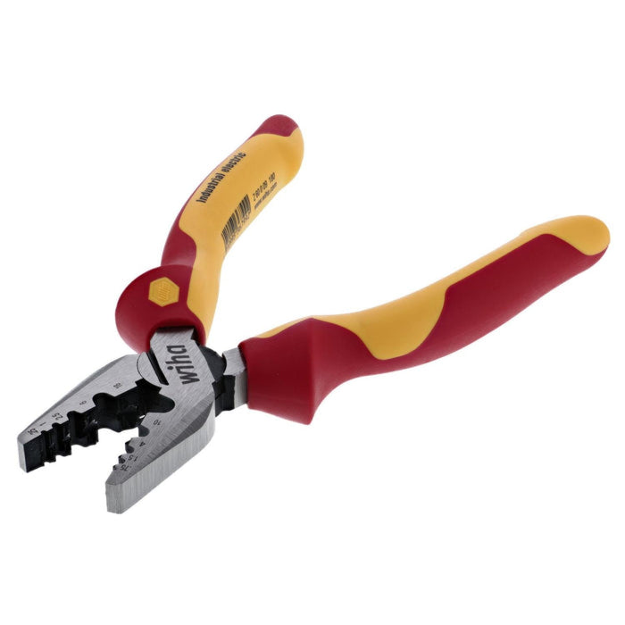 Wiha 32945 Insulated Industrial Crimping Pliers 7 Inch