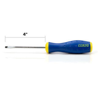 Estwing 42451-04 3/16-Inch x 4-Inch Magnetic Slotted Tip Screwdriver with Ergonomic Handle