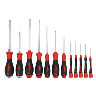 Wiha Tools 30283 Screwdriver Set - PicoFinish Precision, SoftFinish Standard and XHeavy Duty, 12 Pc.