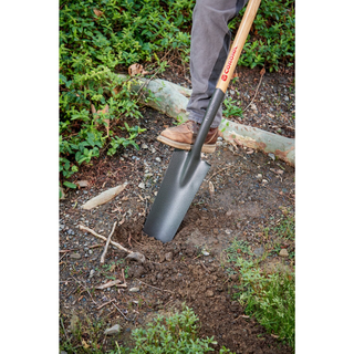 Corona SS 62000 Closed-Back, Drain Spade Shovel, 14-Gauge, 12 in. Head, 48 in. Wood Handle