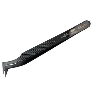 Aven Tools 18069EGBLK EZ Grip Stainless Steel Black Tweezers, 6 Pattern