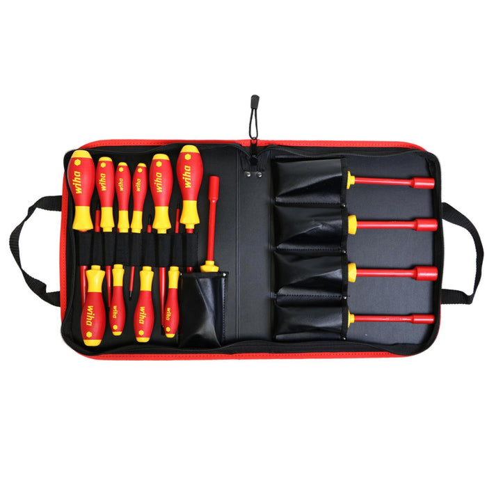 Wiha 32190 15 Piece Insulated Slotted, Phillips, and Nut Drivers Box Set
