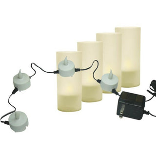 Velleman XMCL2U 4 Rechargeable Candle Led Lights With Plastic Cups