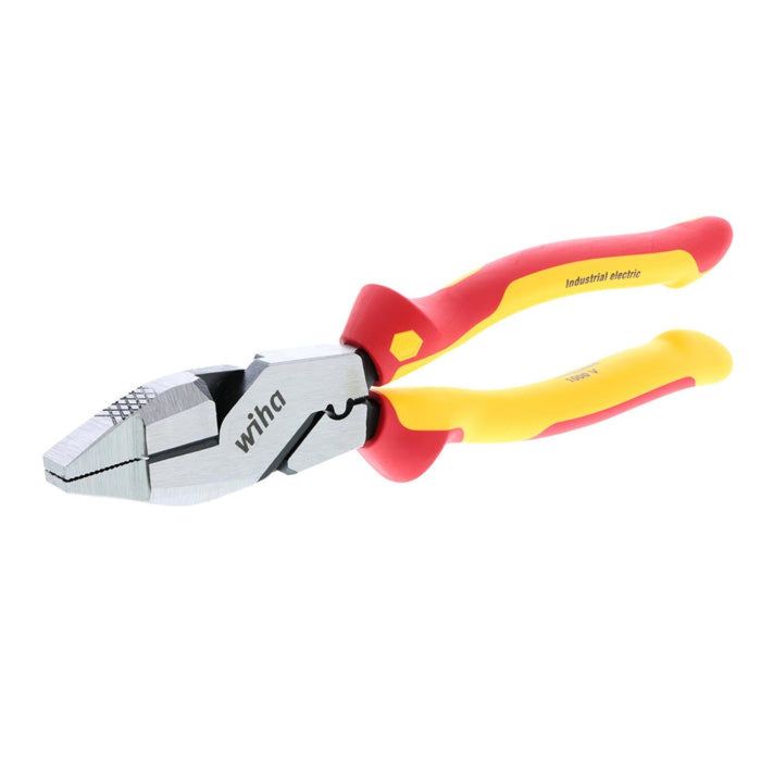 Wiha 32948 Insulated Industrial NE Style Lineman’s Pliers with Crimpers 9.5 Inch