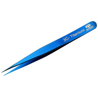 Aven Tools 18056TTB Titanium Blue Tweezers, Pattern #3C