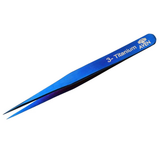 Aven Tools 18053TTB Titanium Blue Tweezers, Pattern #3