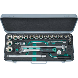 Heyco 00075600083 Socket Set, 1/2 Inch, 24 pcs