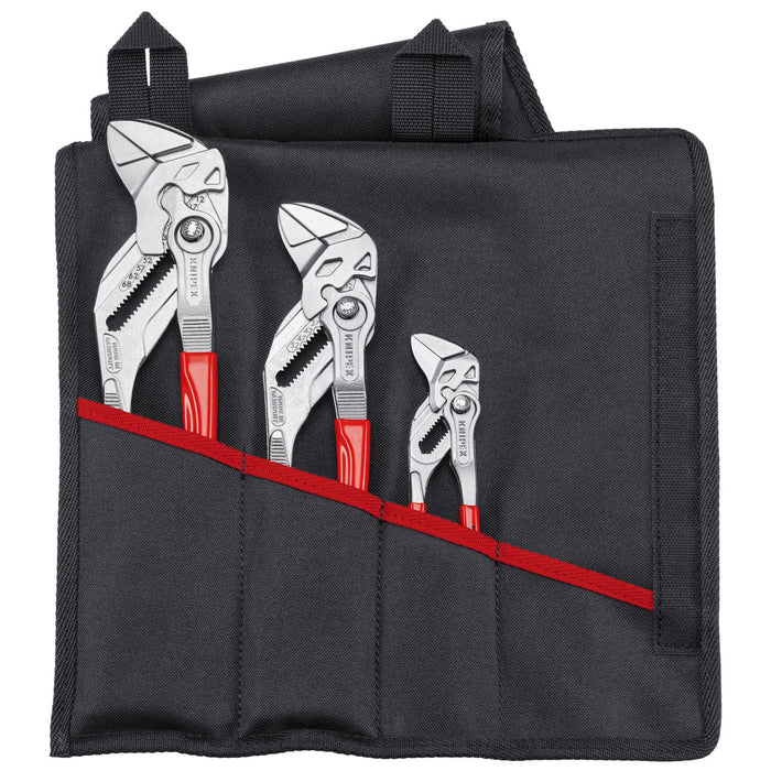 Knipex 00 19 55 S7 Pliers Wrench Set in Tool Roll, 3 Pc.