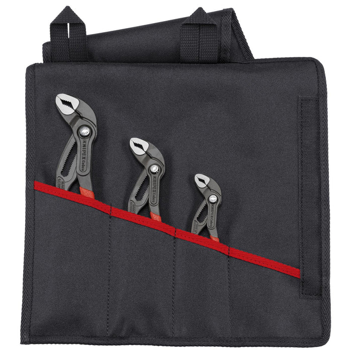 Knipex 00 19 55 S8 Cobra Water Pump Pliers Set in Tool Roll, 3 Pc.