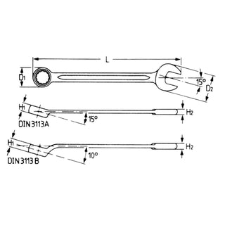 Heyco 00400029082 Combination Wrenches Drive 3/8 Inch 29 mm