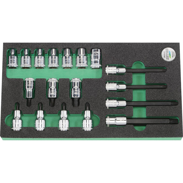 Heyco 00982503683 Set With Screwdriver Sockets 18 Pieces