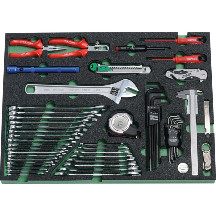 Heyco 01127000300 "BASIC" Tool Assortment in Workshop Trolley, 3 Modules & 190 Tools Pc.