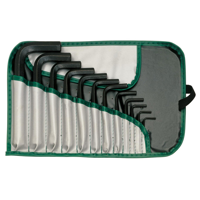 Heyco 01340727030 Hex Metric L-key Set in Tool Roll, 12 Pieces