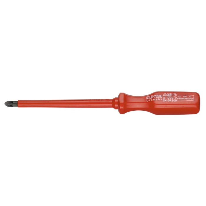 Heyco 01411000033 Insulated VDE Phillips Screwdriver, PH0