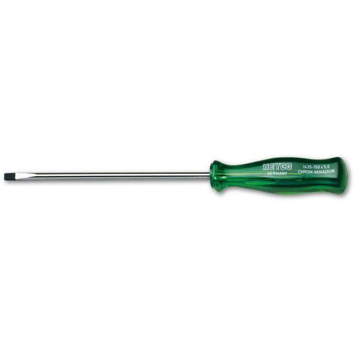 Heyco 01435015080 Slotted Screwdriver with Acetate Handle, 5.0 x 150mm