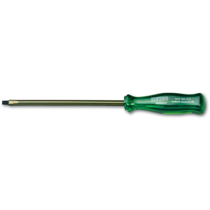 Heyco 01436010085 Slotted Screwdriver with Acetate Handle, 3.5 x 100mm