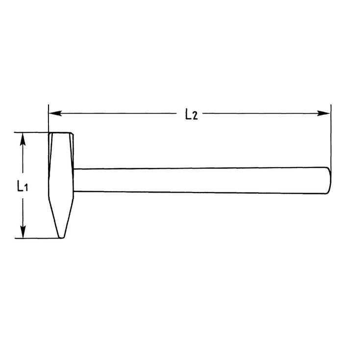 Heyco 01522150011 Engineers’ Ball Pein Hammers With Ash Handle 380 mm, 1.1/2 lbs