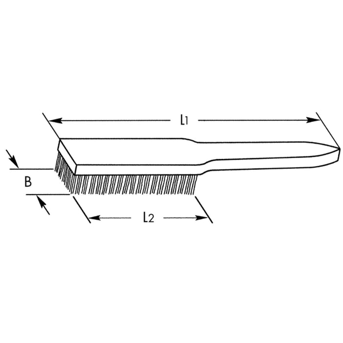 Heyco 01755000400 Wire Brush, With Plain Steel Bristles Length-290mm