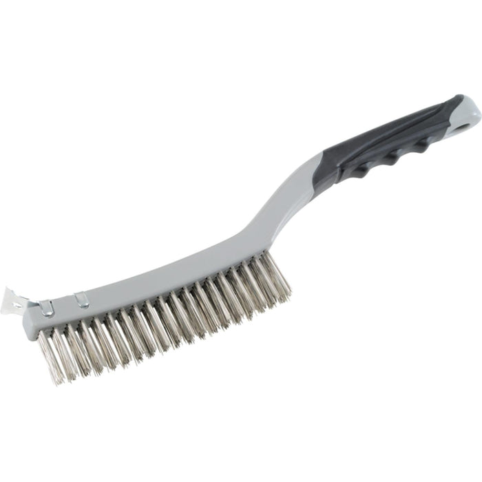 Heyco 01757000300 Stainless Steel Wire Brush with Integrated Scraper