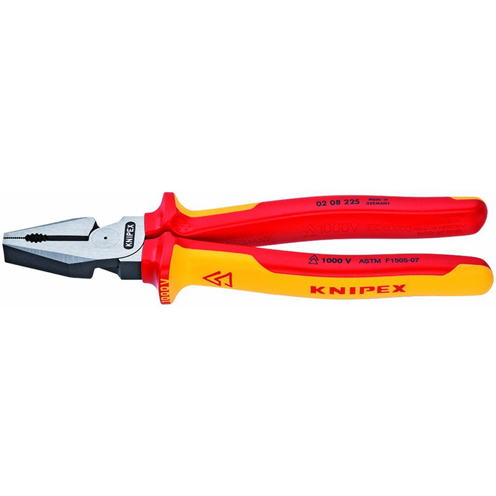 KNIPEX 02 08 225 SBA Insulated High Leverage Combination Pliers