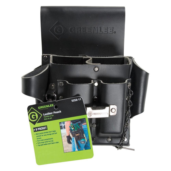 Greenlee 0258-11 8-Pocket Leather Tool Pouch
