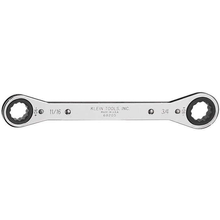 Klein Tools 68205 11/16" x 3/4" Ratcheting Box Wrench