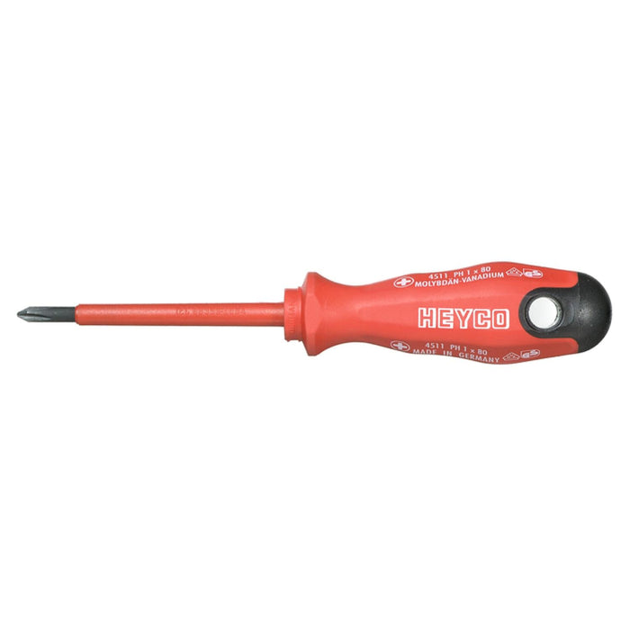 Heyco 04511002033 Insulated VDE Phillips Screwdriver with 2K Handle, #2