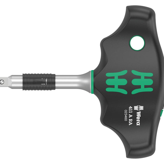 Wera 05023460001 411 A RA T-handle adapter screwdriver with ratchet function