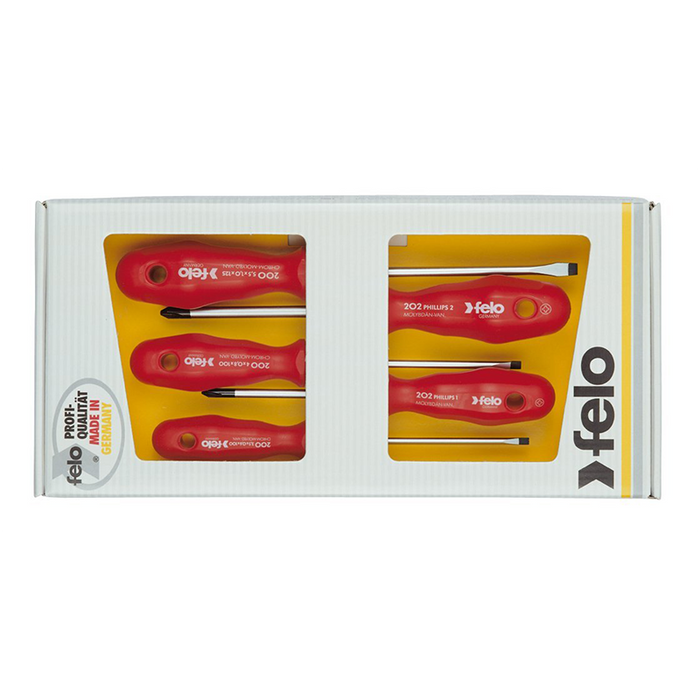 Felo 0715716052 Slotted & Phillips Screwdrivers Set, 5 Piece