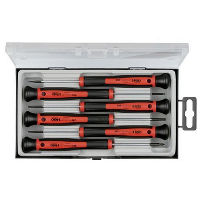 Felo 0715731844 Slotted & Phillips Precision Screwdrivers, 6 Piece