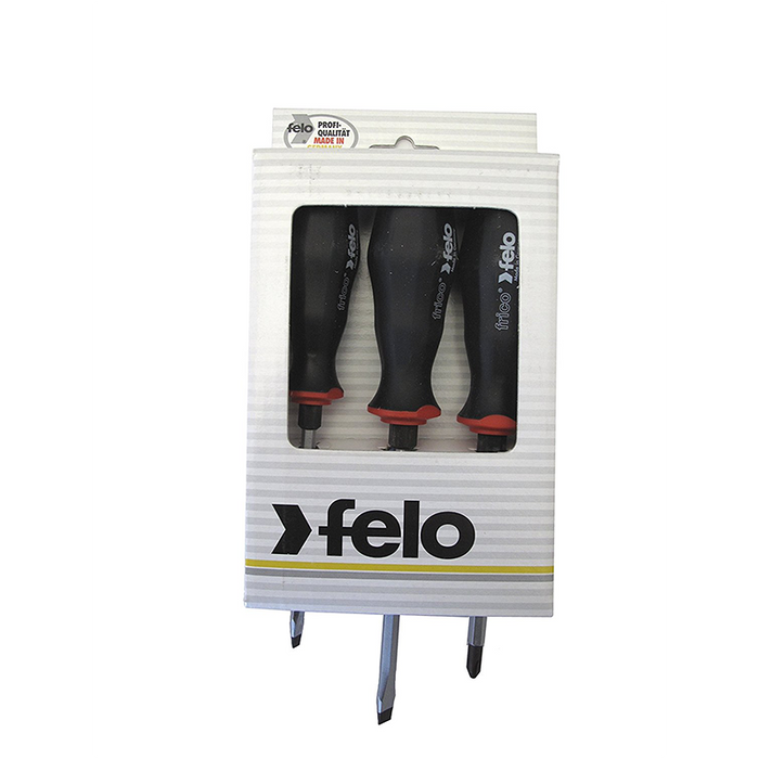 Felo 0715753523 Slotted & Phillips Screwdriver Set, 3 Piece
