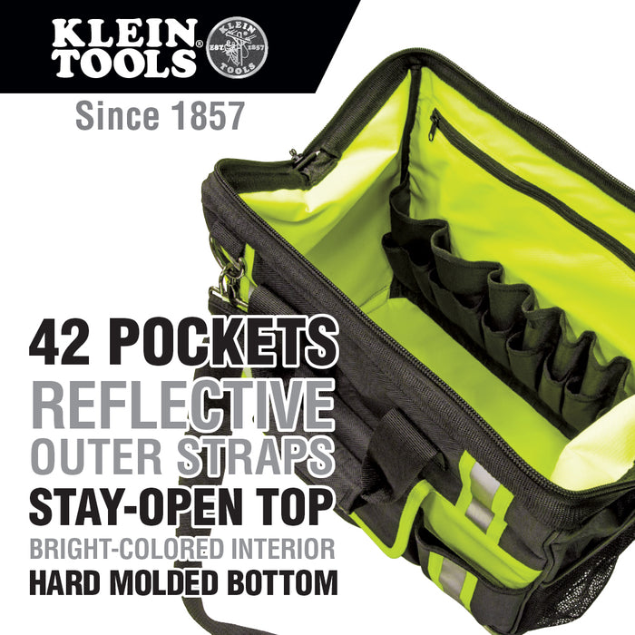 Klein Tools 55598 Tradesman Pro High-Visibility Tool Bag