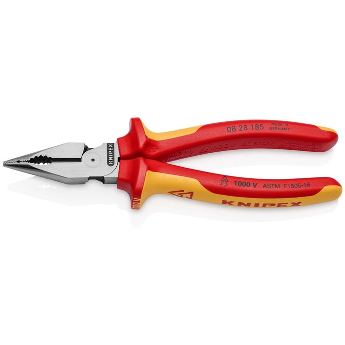 Knipex 08 28 185 SBA 1000V Insulated Needle-Nose Combination Pliers, 7 1/4"