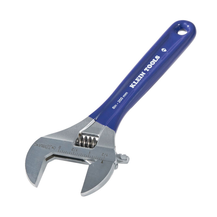 Klein Tools D509-8 Adjustable Wrench, Extra-Wide Jaw, 8''