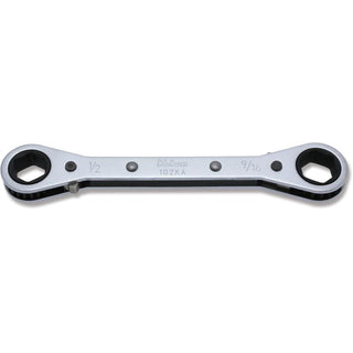 Ko-Ken 102KA-1/2X9/16 Ratcheting Ring Wrench 1/2x9/16 6 Point Length 146mm Reversible