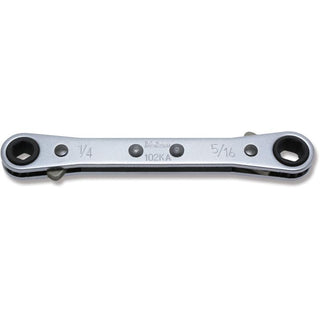 Ko-Ken 102KA-1/4X5/16 Ratcheting Ring Wrench 1/4x9/32 6 point Length 108 mm Reversible