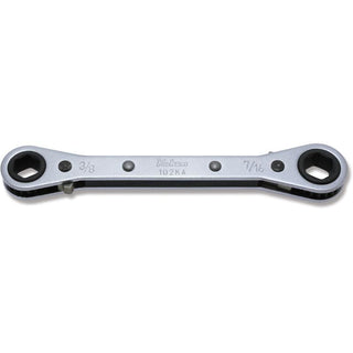 Ko-Ken 102KA-3/8X7/16 Ratcheting Ring Wrench 3/8x7/16 6 Point Length 141 mm Reversible
