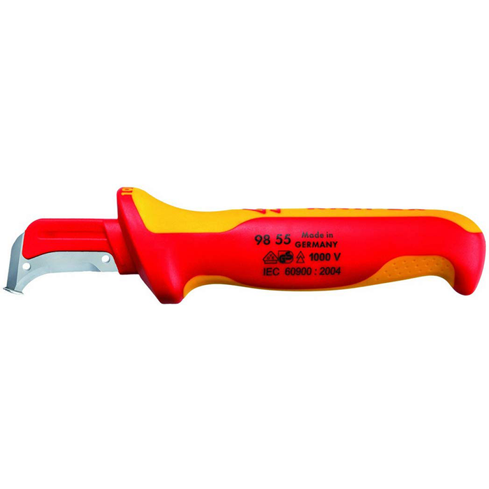 Knipex 98 55 Insulated Dismantling Sickle Shaped Knife
