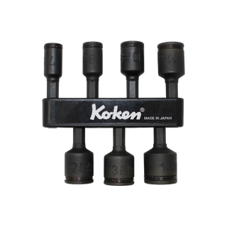 Ko-Ken Tools 113.50(2B)/7 Hex Dr. 7 Impact 6-Point Metric Nut Grip Setter, 1/4", 7 - 14 mm