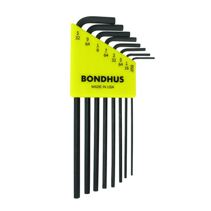Bondhus 12132 ProGuard Hex End L-Wrenches Set, .050" - 5/32", 8 Pc.