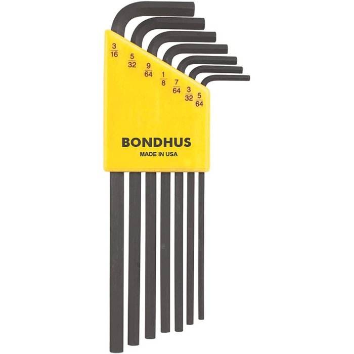 Bondhus 12145 ProGuard Hex End L-Wrenches Set, 5/64" - 3/16", 7 Pc.