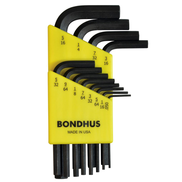 Bondhus 12236 ProGuard Hex End L-Wrenches Set, .050" - 5/16", 12 Pc.