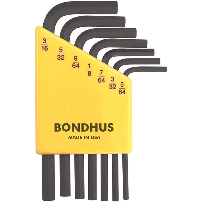 Bondhus 12245 ProGuard Hex End L-Wrenches Set, 5/64" - 3/16", 7 Pc.